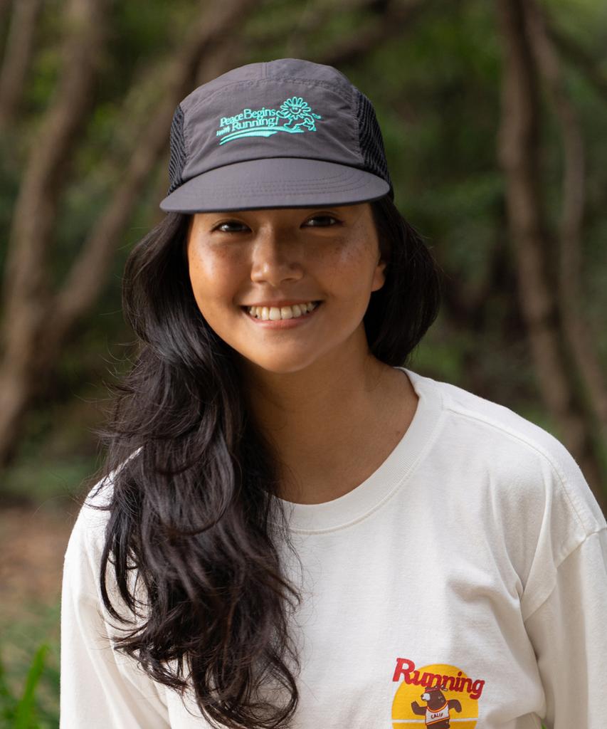 BIGWAVE COLLECTIVE Peace Runner'S Cap (Black)