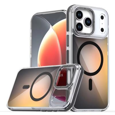 Stylish Discolour Magnetic Wireless Charge Cover for IPhone 17 Air 16 15 14 Plus 13 12 Pro Max Metal Lens Anti-fall Phone Case