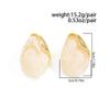 Salircon Nieuwe Elegante Melkwitte Acryl Stud Oorbellen Dames Mode Luxe Onregelmatig Piercing Oor Accessoire Bedel Sieraden