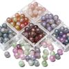 20 יחידות חרוזי זכוכית קריסטל Aurora Blue Loose Spacer Beads לייצור תכשיטי שרשרת צמיד עשה זאת בעצמך