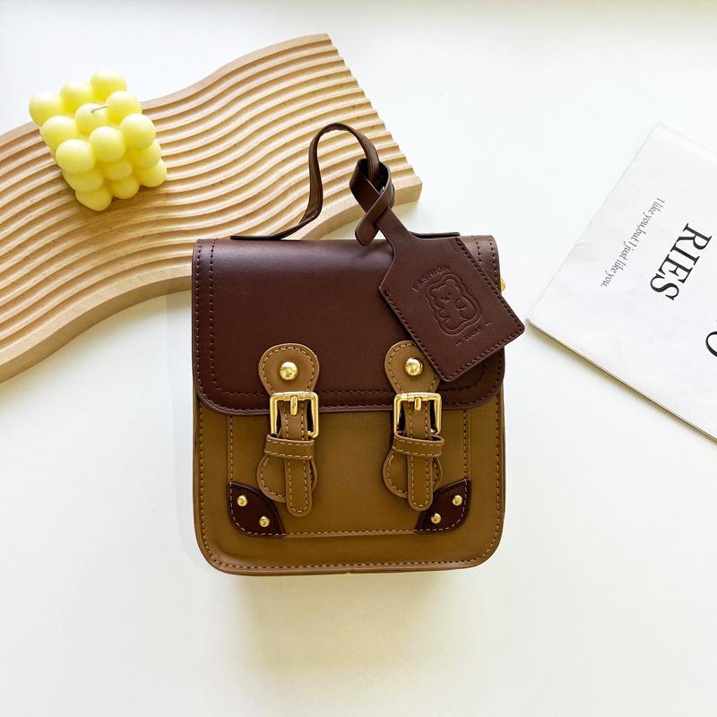 

Винтажные женские сумки Trendyol в корейском стиле, студенческая сумка на плечо, универсальная повседневная маленькая сумка для монет из искусственной кожи 18X16X7cm