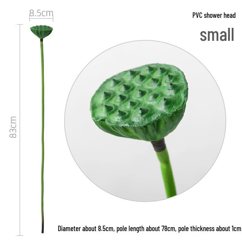 Duży sztuczny kwiat lotosu i liść do dekoracji stawu i jako rekwizyty do tańca, zielona łodyga