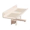 Suction Holder Bathroom Organizer, WallMounted, NoDrill Storage Rack, Sink Shelf Creamy White Flat