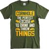 Plus Size Summer Men Tshirt Cornhole The Perfect Excuse To Drink And Throw Things Short Sleeve Relaxed Fit O Neck Tee Shirt