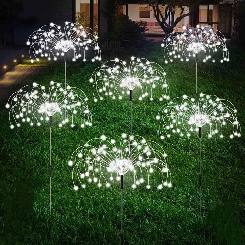 Outdoor Solar LED  Lamp – Christmas Garden Floor Lights with 8 Lighting Modes,  Courtyard Holiday Decor