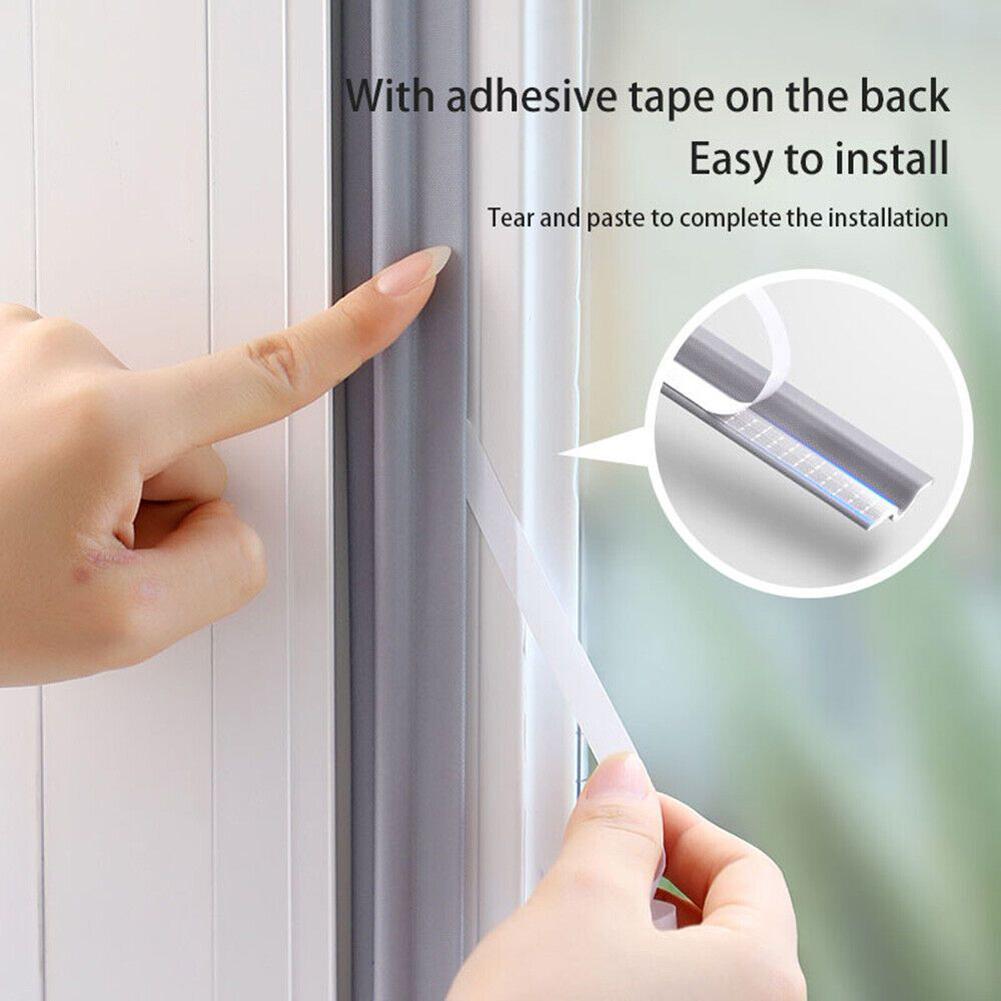 2-8m Window Sealing Strip Acoustic Foam Self Adhesive PU Form Sliding Door Window Windproof Soundproof Cotton Sealing Strip