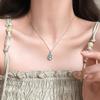 Dongju sweet cool wind~ love zircon necklace women's summer light luxury niche design sense collarbone chain Spice girl accessories