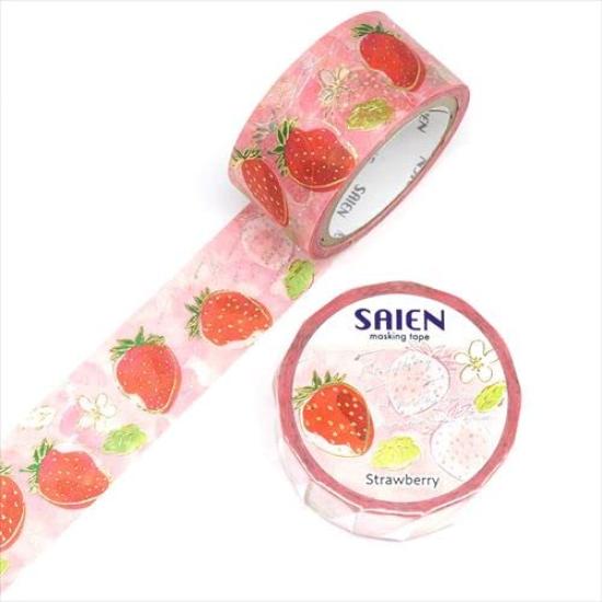 SAIEN Masking Tape Time Size 20mm x 5m "Fruit Strawberry" UR-3110