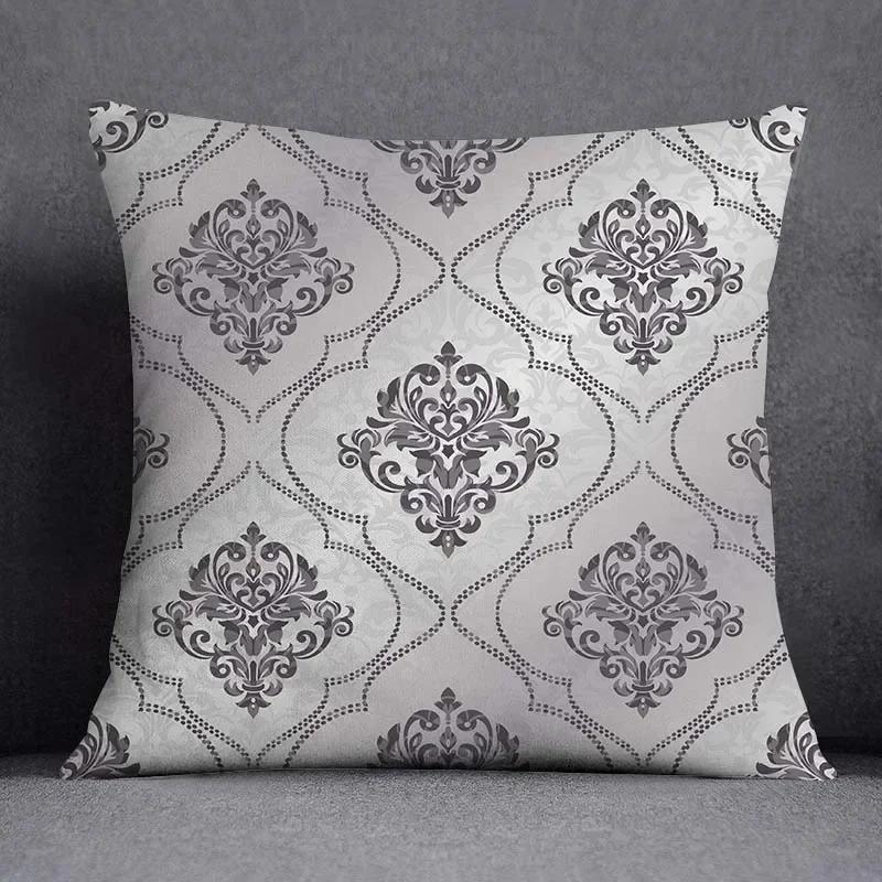 45x45cm Szary i Biały Wzór Kwiatowy LOVE Dekoracja Domu Poszewka na Poduszkę Kwadratowa Poszewka na Poduszkę Dekoracja Domu Biura Poszewka na Poduszkę