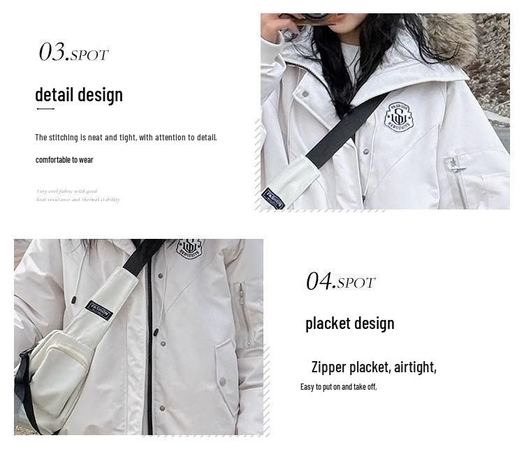 Women's 2025 Retro Parka Down Cotton Jacket - Winter Warmth, Short Workwear Essential