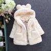 Autumn Winter Children Clothing Girl Children Imitation Fur Cotton-padded Jacket Ears Thickened Jacket Winter Fashion Warm Coat