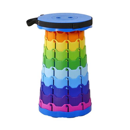 Yousheng Retractable Stool with Carrying Handle Portable Height Adjustable Lightweight Heavy Duty Outdoor Camping Picnic Fishing Telescoping Folding