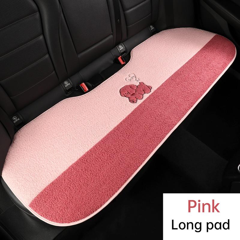Funny Puppy Car Seat Cover 2025 New Autumn Fleece Fabric PU Leather Warm Comfortable Quick Installation Fits Most Cars