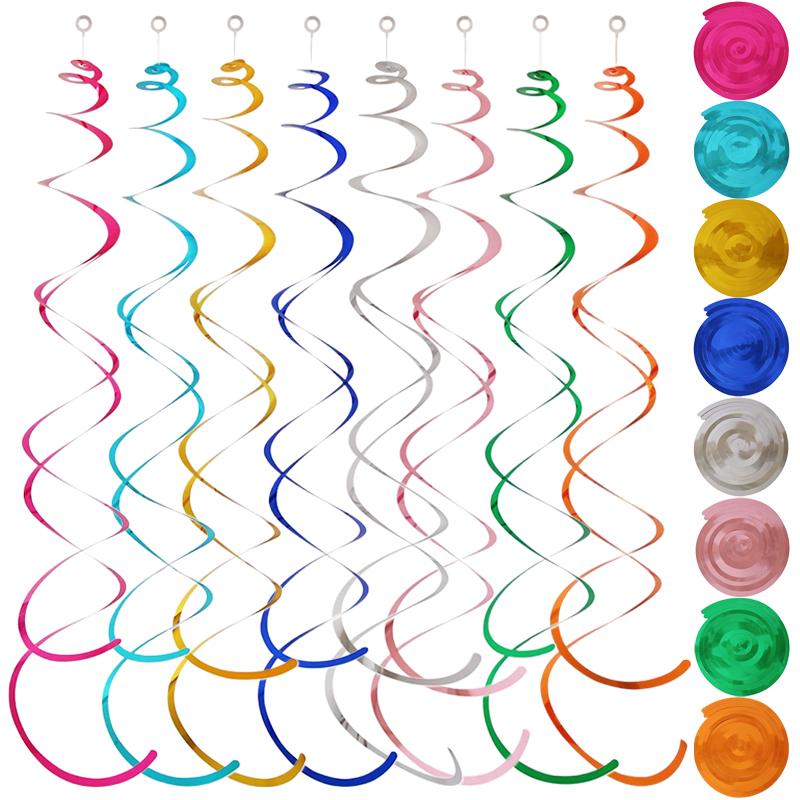 6pcs/set Hanging Swirl Decorations Colorful Household DIY Party Supplies Perfect for Birthdays Weddings Celebrations