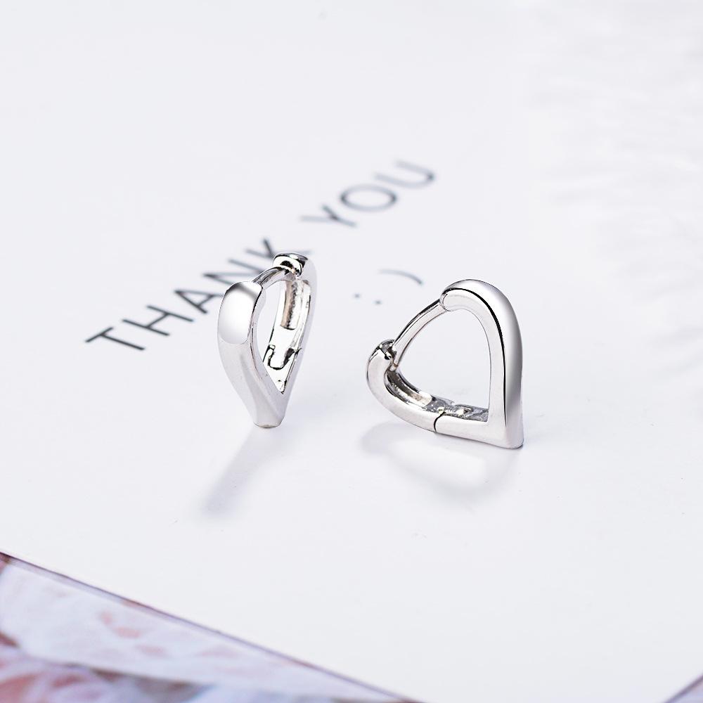 New 925 Sterling Silver Heart Stud Earrings For Women High Quality Exquisite Student Girlfriend Jewelry Accessories Heart Gift