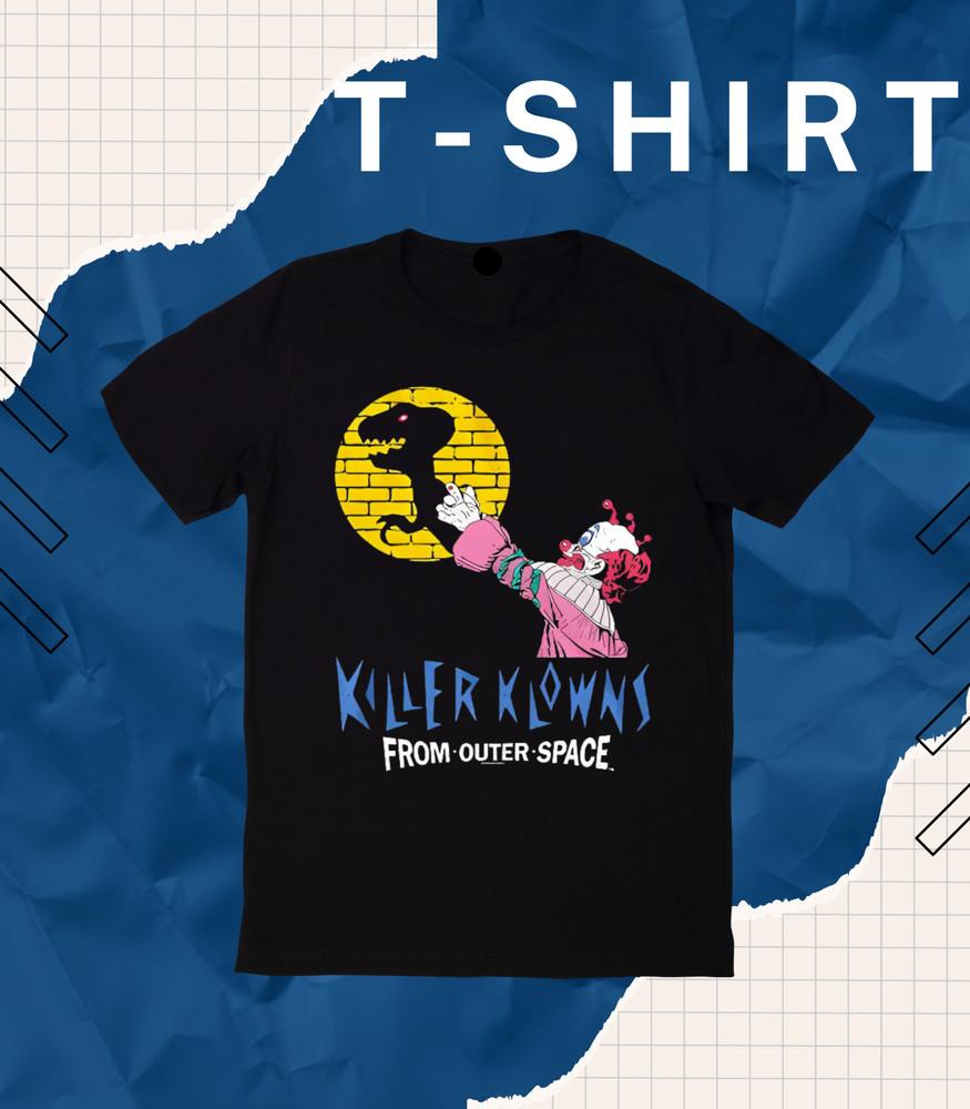 

Killer Klowns Scary Shadow Puppet Show T Shirt Clown Horror from Outer EB 2XL
