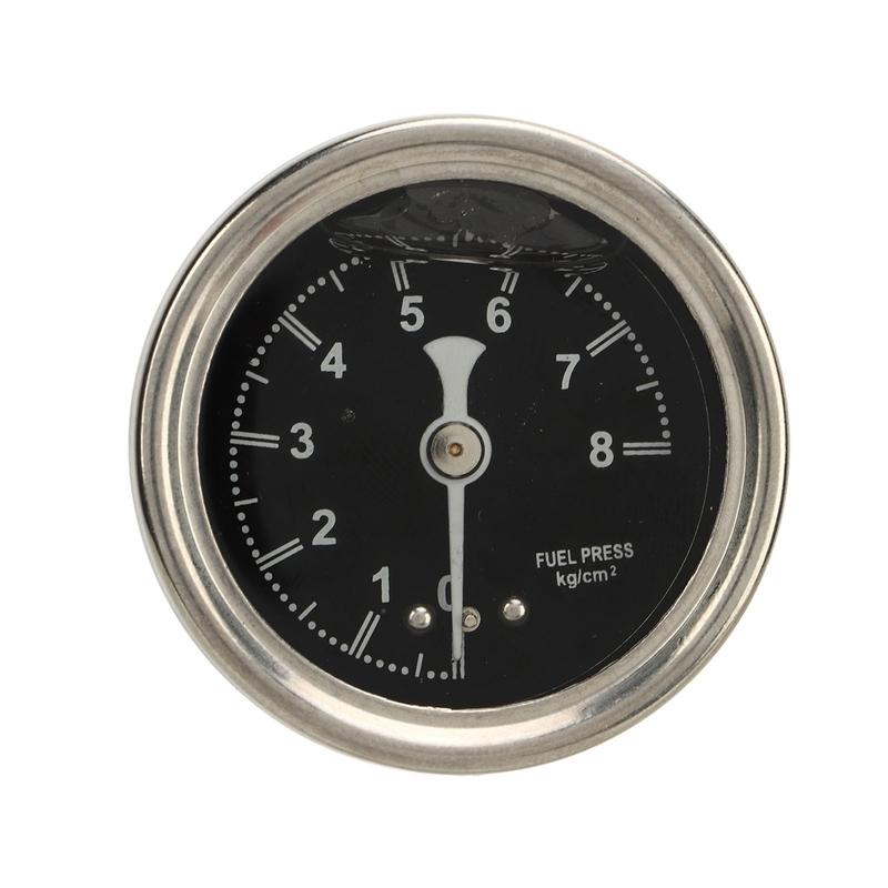 

Fuel Pressure Gauge High Hardness Adjustable Liquid Filled Oil Pressure Gauge 1/8NPT 0 To 8 Kg/cm² for Car
