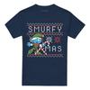 The Smurfs Unisex Adult Candy Cane Christmas T-Shirt