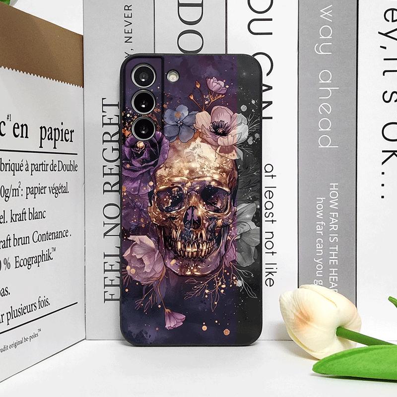 Retro Gothic Nachtblume Totenkopf Aufdruck Handyhülle für Honor Huawei 200 LITE 100 400 PRO 90 Lite Magic 8 7 6 5 Blumige Hülle