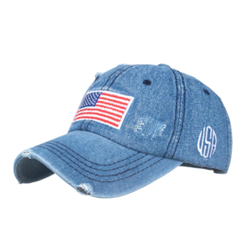 Embroidered American Independence Day Flag Baseball Cap, Unisex Baseball Cap, Patriotic-Themed Sun Hat, Holiday Party Outdoor Casual Hat.
