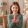 Rustic Wood Decor for Shelf DIY Unfinished Wooden Christmas Tree Craft Kit, Blank Figurines Kit Kids Painting, Hand‑Painted Tabletop Decorations
