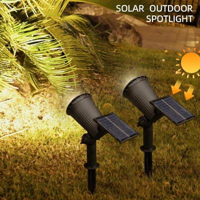 9 LED Solarstrahler Außen RGB Solar Landschaftsleuchten IP65 Wasserdicht Helligkeit Einstellbar für Garten Hinterhof Einfahrt Terrasse Palmen