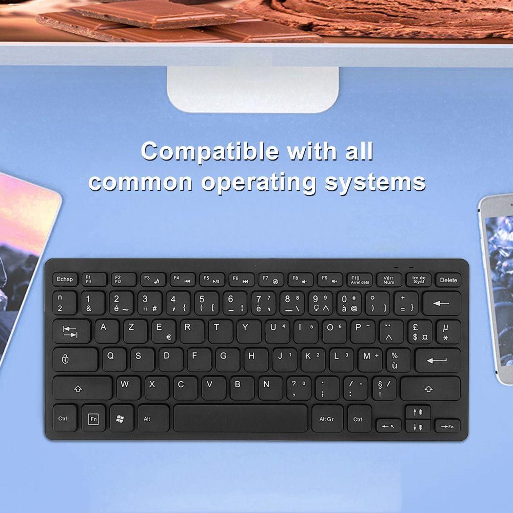 Durable 78 Keys Language Keyboard Splash Proof Plug and Play Ultra Thin Keyboard Compact Keyboard Desktop