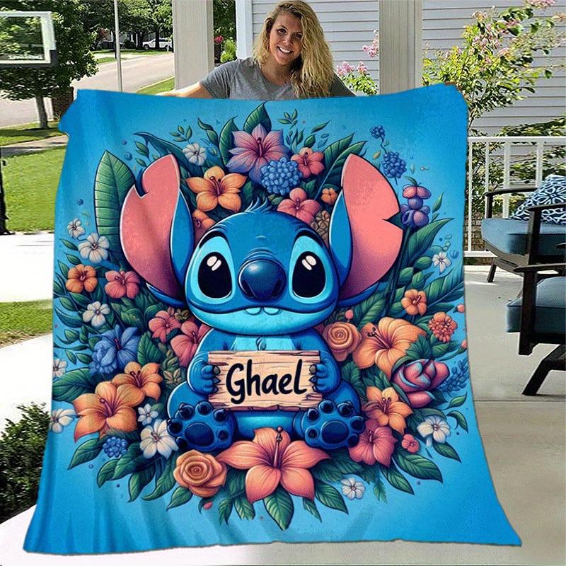 1pz Coperta con Stampa Stitch - Morbida, Coperta per Tutte le Stagioni per Soggiorno, Camera da Letto, Regalo Personalizzato con Adorabile Design Cartoon