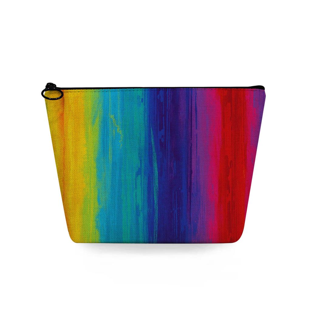 Women Color Texture Print Cosmetic Bag Toiletries Organize Travel Storage Case 6776