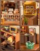 ROBOTIME Miniature Dollhouse Model Miniature Kit with LED DIY Handmade Birthday Becks Baking House Kit, House, Lights, Craft, Romantic, Mother's Day,