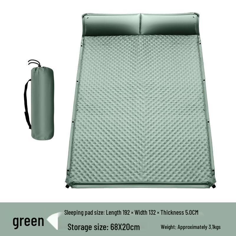 Self-Inflating Camping Sleeping Pad: Moisture-Proof, Thick, Portable, Dual-Use Mat