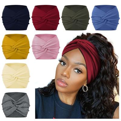 Bandas para el cabello de yoga extragrandes y retorcidas, turbantes para la cabeza para mujeres, diademas anchas para entrenamiento
