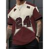 T-shirt da uomo con stampa 3D a maniche corte, comoda per l'uso quotidiano, top da uomo taglie forti