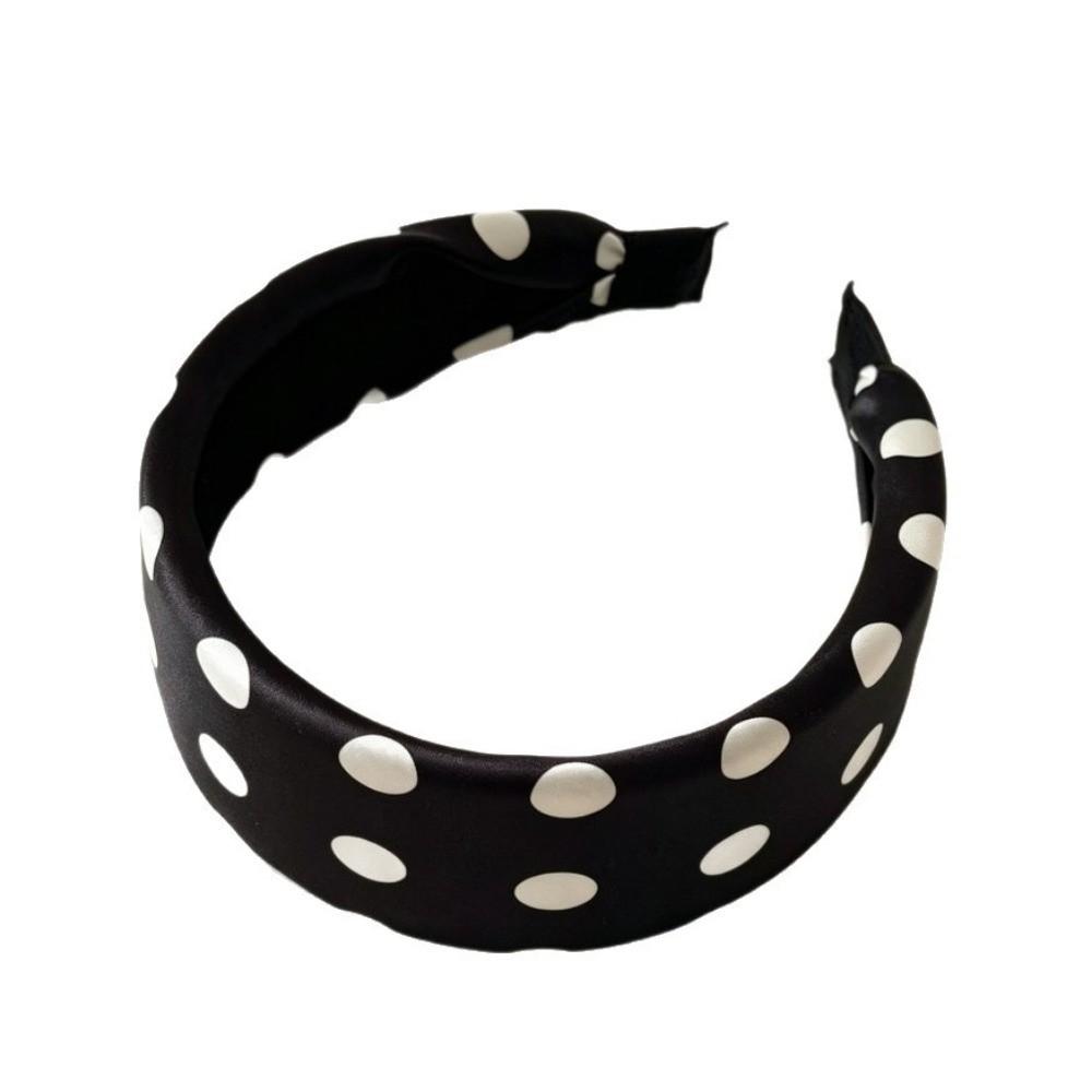 Polka Dot Pattern Wide Headbands Daily Wash High Cranial Headbands Hair Accessories Face Wash