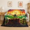 Classic Game Z-Zelda Cartoon Link Flannel Blanket Soft Warm Throw Blanket for Bedroom Living Room Bed Travel Camping Picnic