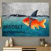Inspirational Shark Fin Goldfish Creative Oil Painting Tapestry Background Inspirational Room Decoration
