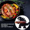 Dinosaur Funny Hot Dog Holders for Grill BBQ Stand Metal BBQ Skewer Rack for Outdoor Picnics Family Gatherings