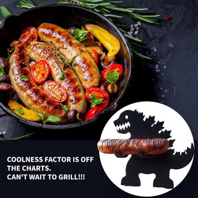 Divertente Portasalsicce per Barbecue Resistente alla Ruggine Resistente al Calore Portatile da Campeggio Porta Griglia per Hot Dog Portatile Rastrelliera Portatile per Salsicce