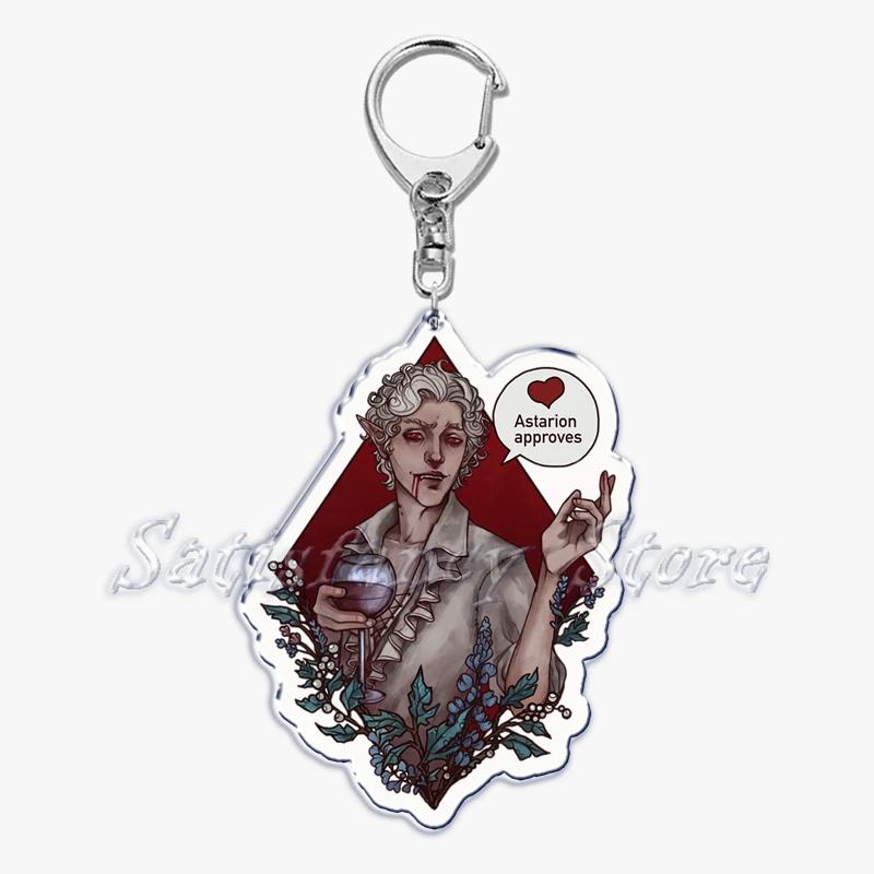 Populaire Game Baldur's Gate Astarion Karakter Sleutelhanger voor Vrouwen Man Accessoires Tas Sleutelhanger Ring Sleutelhangers Sieraden Fans Cadeau gray