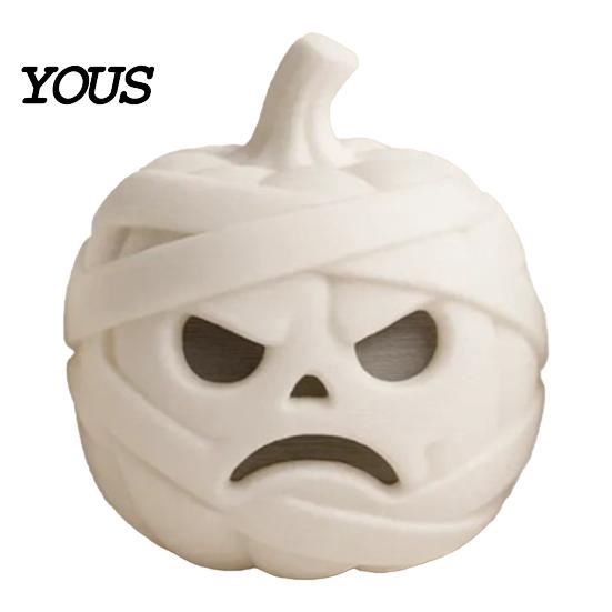 Exquisite Halloween Desktop Decorations 3D Printed Mummy Pumpkin Skull Figurine for Decorations, Versatile Showcase Display Statues with Funny