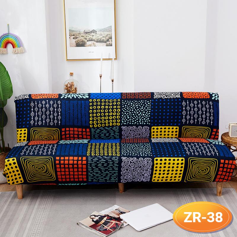 Sofa-Bettbezug ohne Armlehne, klappbarer Sofabezug, elastische Sofabezüge für Wohnzimmer, Couchbezüge für Sofas