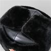 Winter Duty Cotton Hat, Black Velvet Security Lei Feng Hat, Northeast Windproof Warm Thickened Leather Hat, Cold-Resistant Cotton Hat