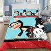 Cute Fashion P-Paul Frank Julius Monkey Bedding Set Cartoon Print Duvet Cover Pillowcase Soft Kids Bedroom Bed Linens Birthday G