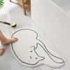 Cute Cat Pattern Furry Mat Irregular Bedroom Rug Nonslip Baby Crawling Carpet Children's Room Decor Soft Floor Home Decoration