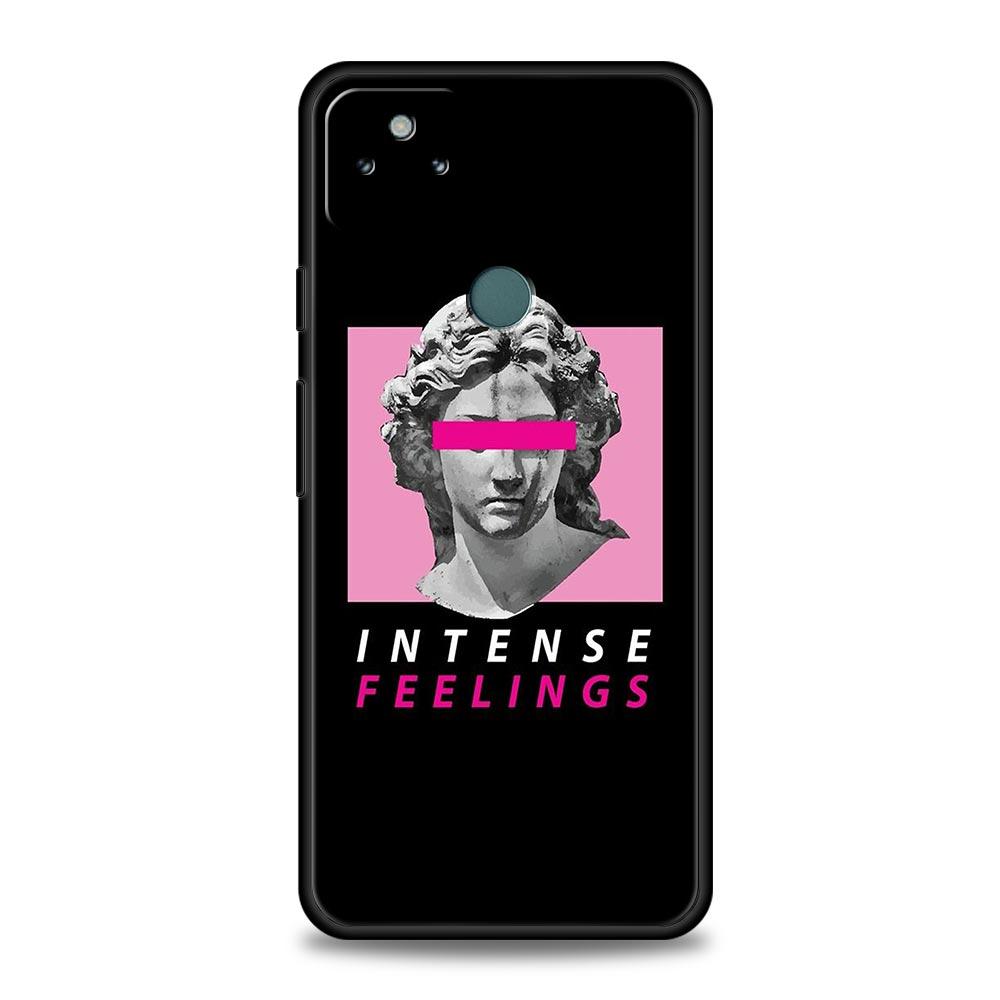 Cartoon Statue Abstract Art Phone Case Cover for Google Pixel 10 9 8 7 6 9A 8A 7A 6A Pro Shockproof Soft TPU 9 Pro XL Shell Capa
