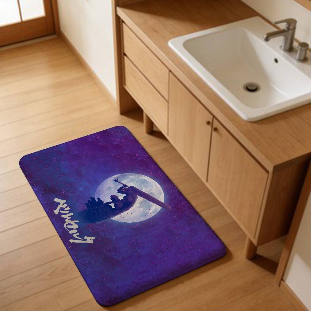Berserk Guts Hot Anime Entrance Door Mat Washable Non-Slip Living Room Sofa Chairs Area Mat Kitchen Welcome Doormat