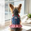 Denim Princess Female Pet Dress Harness Vest Dog And Cat Autumn Costume Outfit XS XL Puppy Animal Small Breeds One Piece Apparel