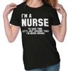 Nurse Save Time Never Wrong Funny Job Career Womens Top Junior Graphic Tee
