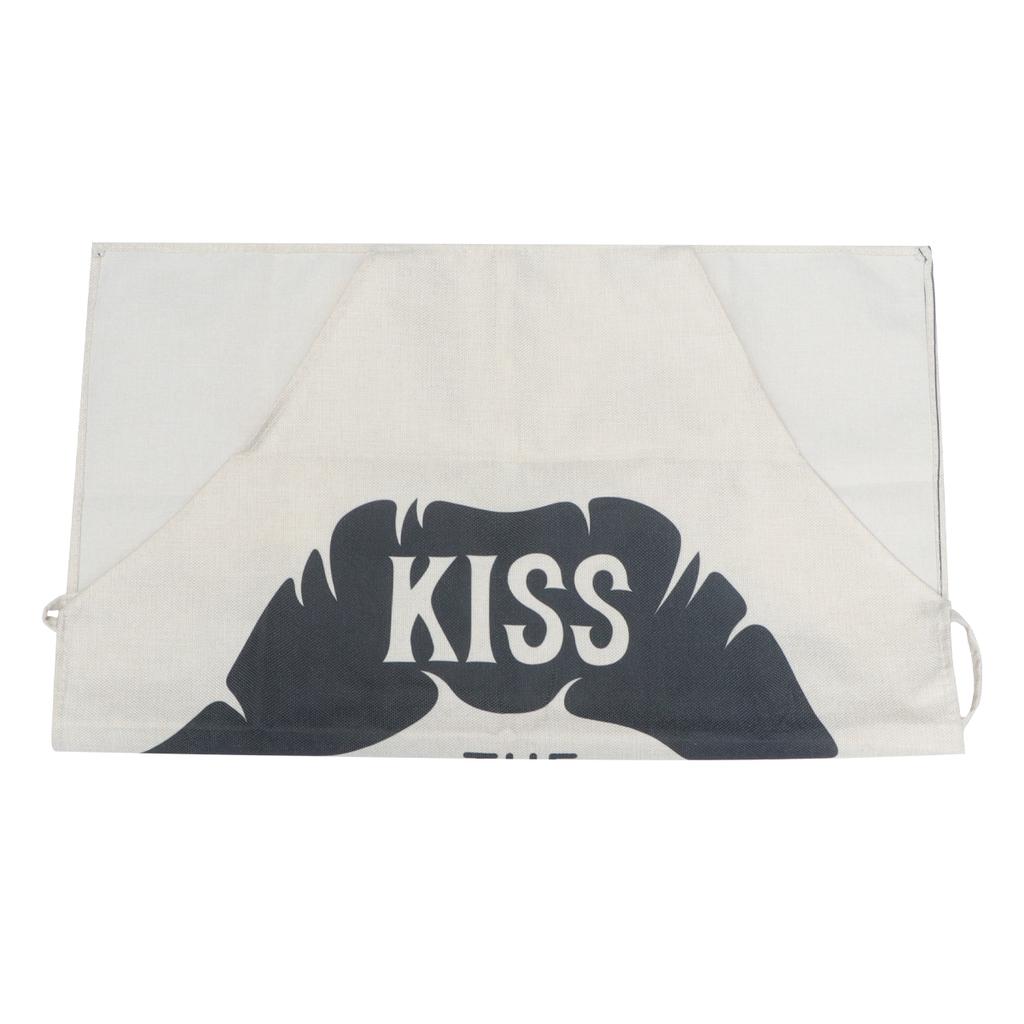 Fashion Kiss The Chef Pattern Cotton Linen Kitchen Cooking Aprons Double Seam Se Fashion Kiss The Chef Pattern Cotton Linen Kitchen Cooking Aprons Double Seam Se