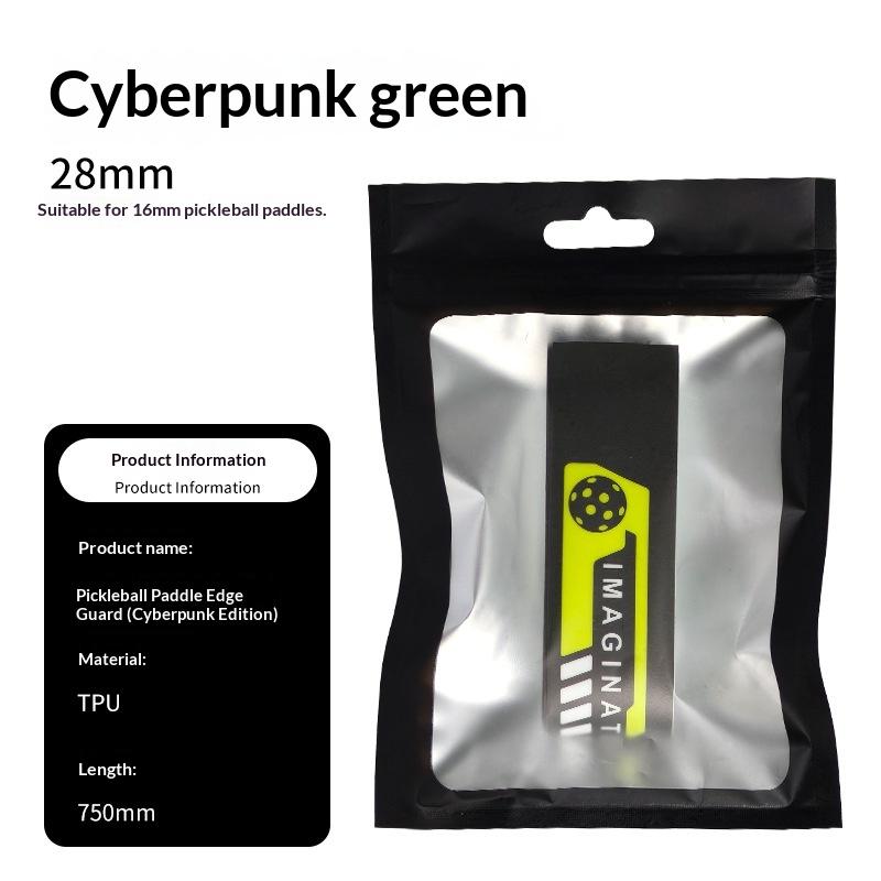 16mm Pickleball Racket Edge Sticker Anti-Collision Shockproof Waterproof Paddle Frame Protective Tape зелёный